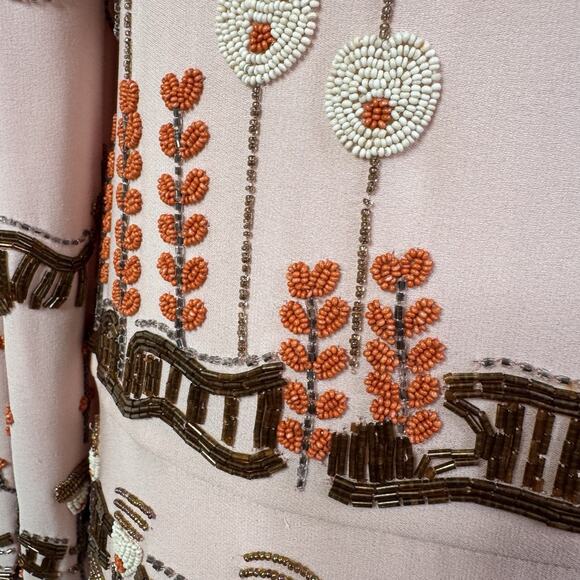 Valentino Runway Collector Dress 38 NWT Beaded Embroidered Silk Pink $15k Rare - Picture 14 of 16